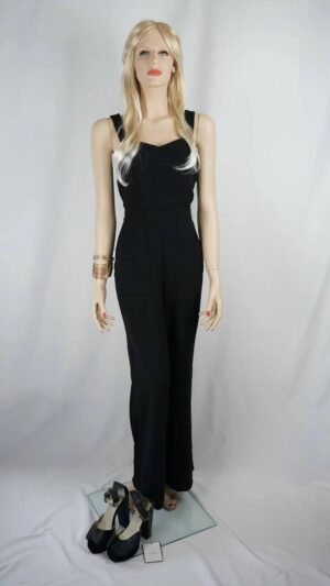 Alternative view of Sort ærme-løs jumpsuit med åben ryg fra H&M, Str. 36