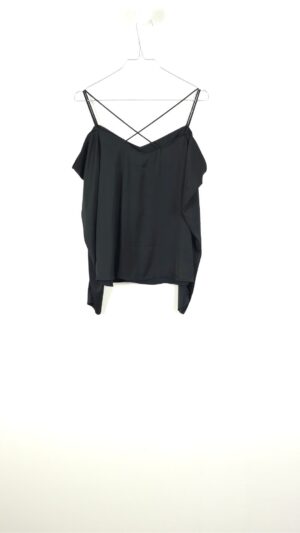 Alternative view of Sort bluse med længe ærmer og åben skulder fra H&M, Str. 36
