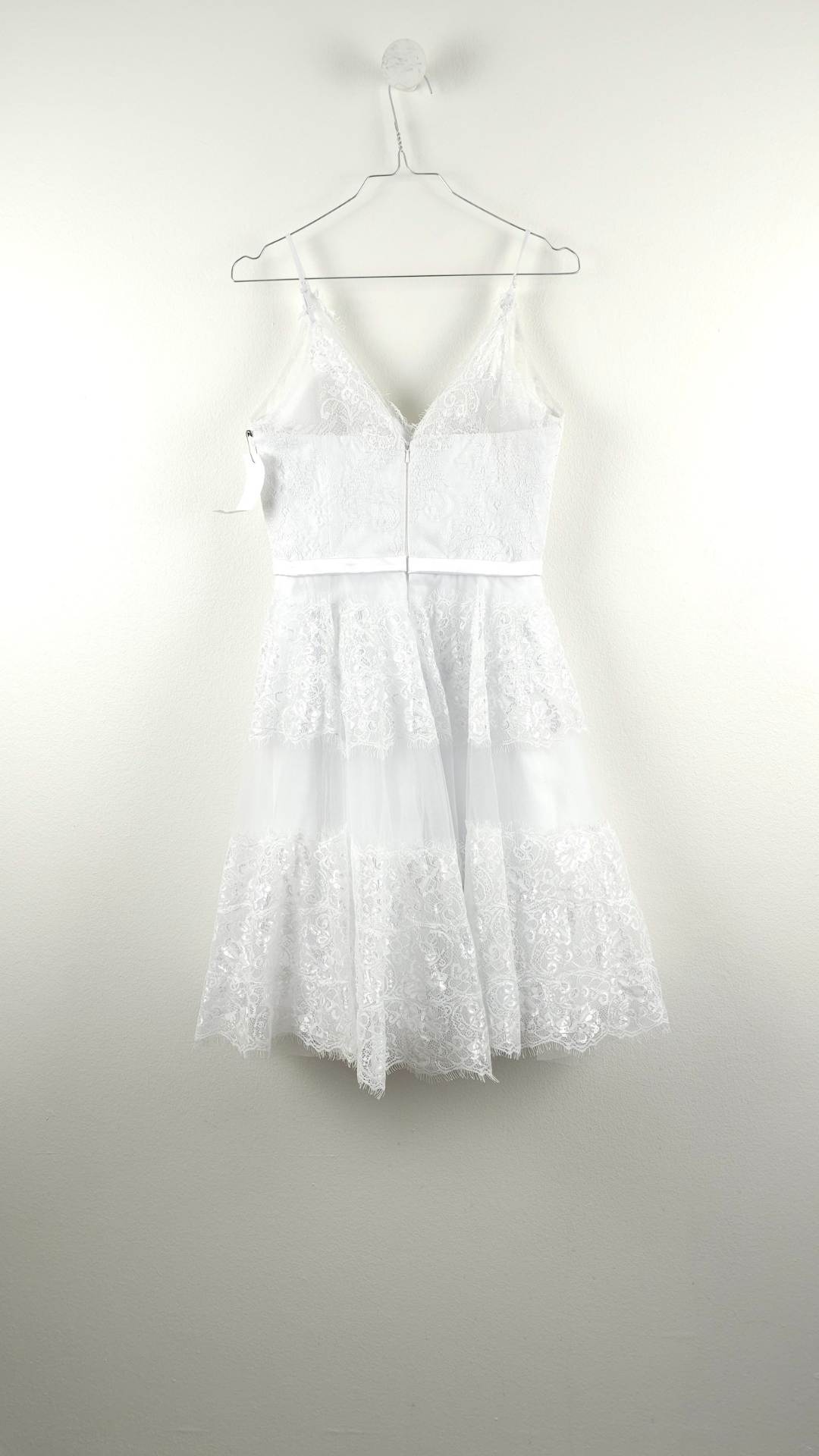 Hvid blonde kjole uden ærmer til bryllup/konfirmation fra Simiti, Str. 34 - Billede 3