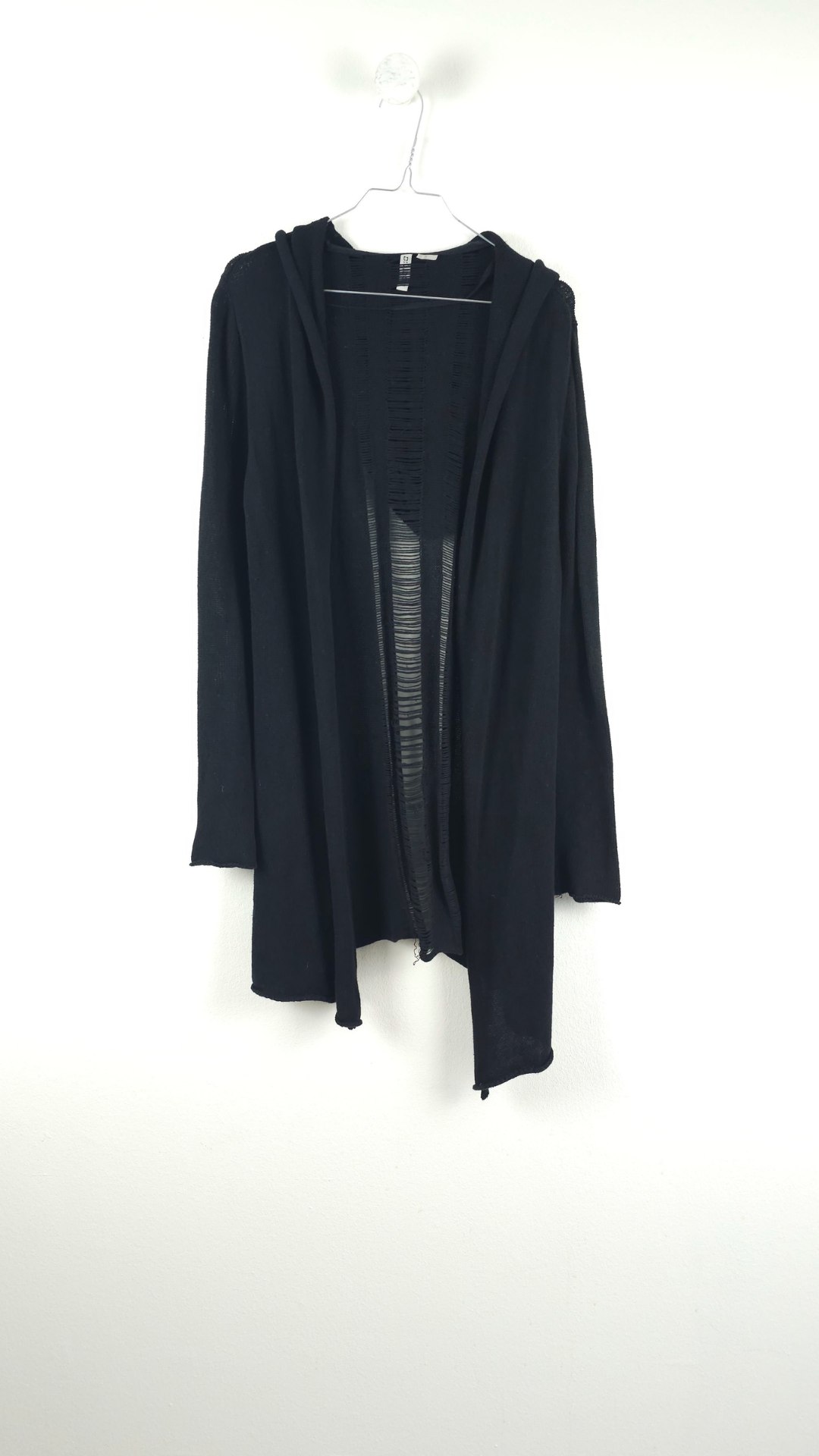 Sort cardigan med hætte fra Divided, Str. XS