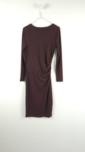 Alternative view of Brun kjole med lange ærmer og rynkedetalje i siden fra InWear, Str. S