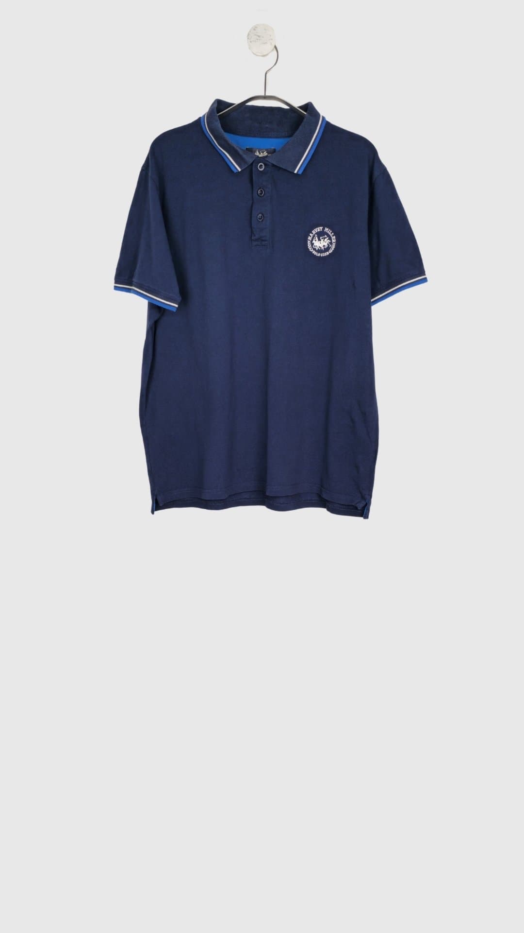 Blå polo t-shirt fra Harvey Miller, Str. XL - Billede 2