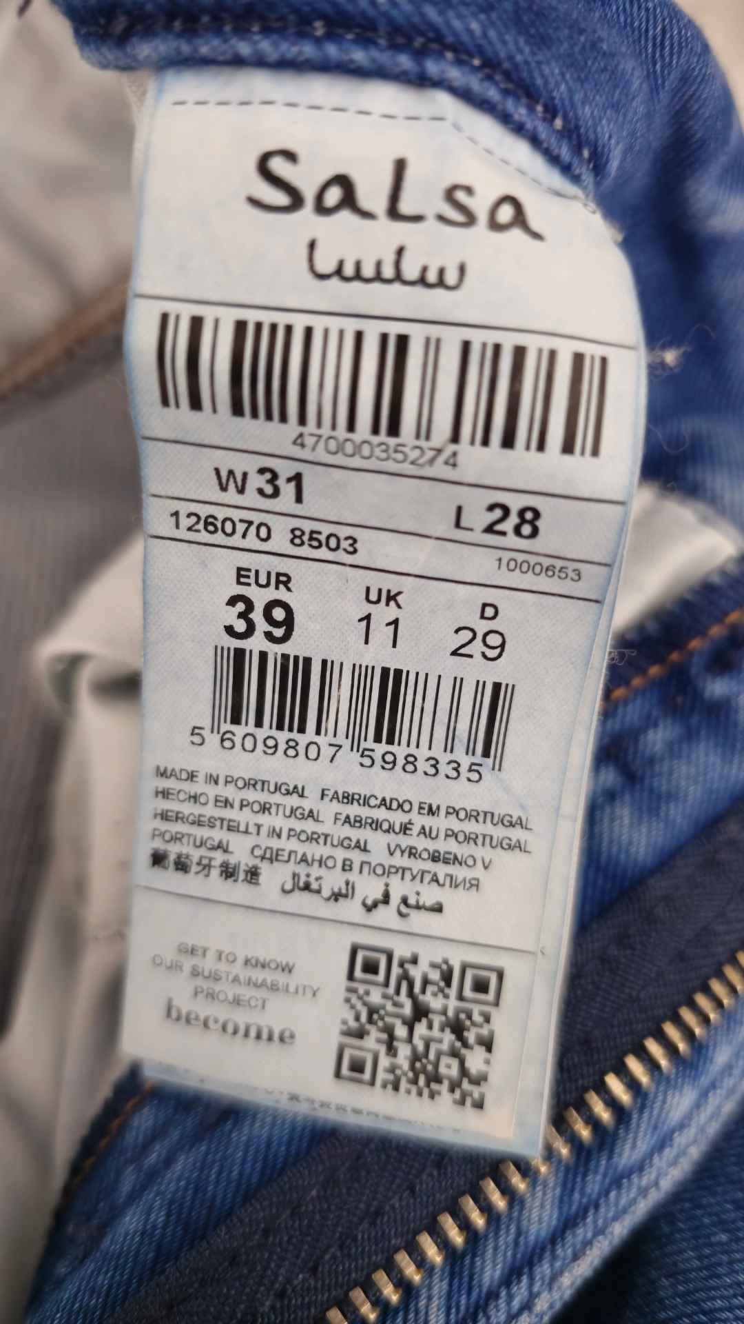 Lyseblå jeans fra Salsa Jeans, Str. W31 L28 - Billede 4