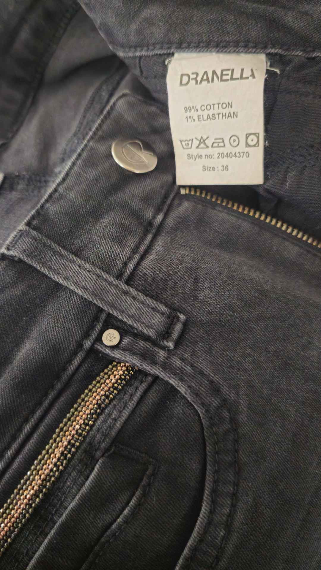 Mørkegrå jeans fra Dranella, Str. 36 - Billede 3