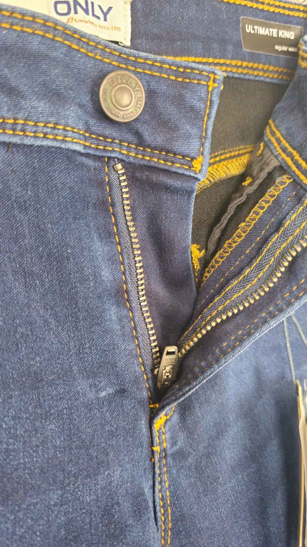 Mørkeblå skinny fit jeans fra Only, Str. S/32 - Billede 4