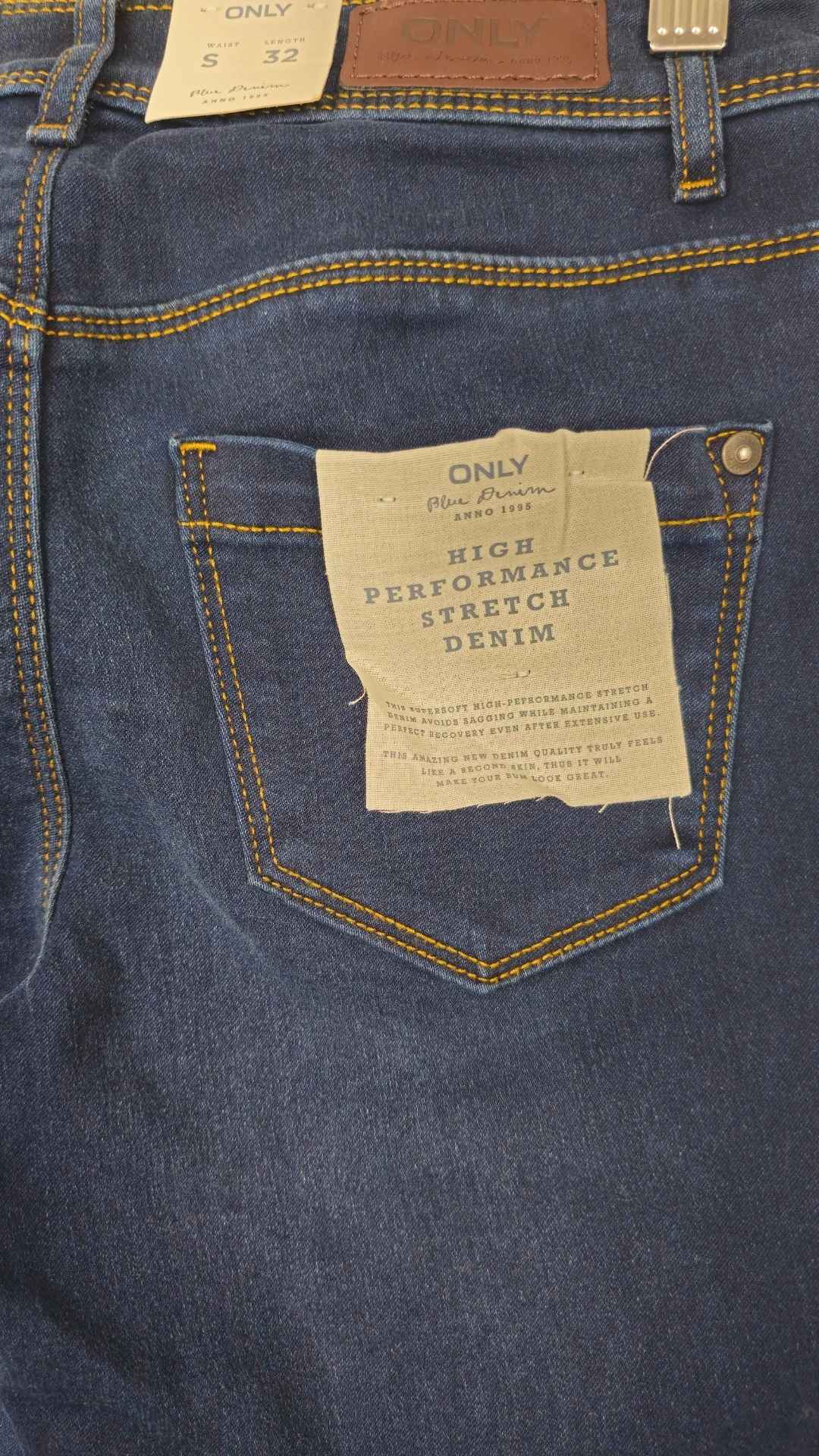 Mørkeblå skinny fit jeans fra Only, Str. S/32 - Billede 7
