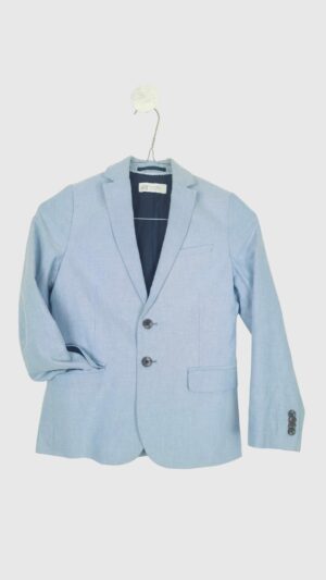 Lyseblå blazer fra H&M, Str. 128 eller 7/8 år